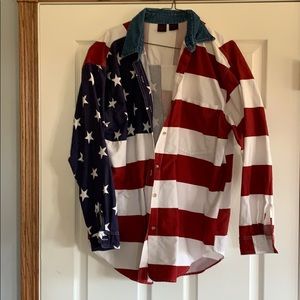 American flag flannel